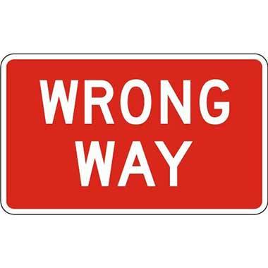 Wrong Way Sign
